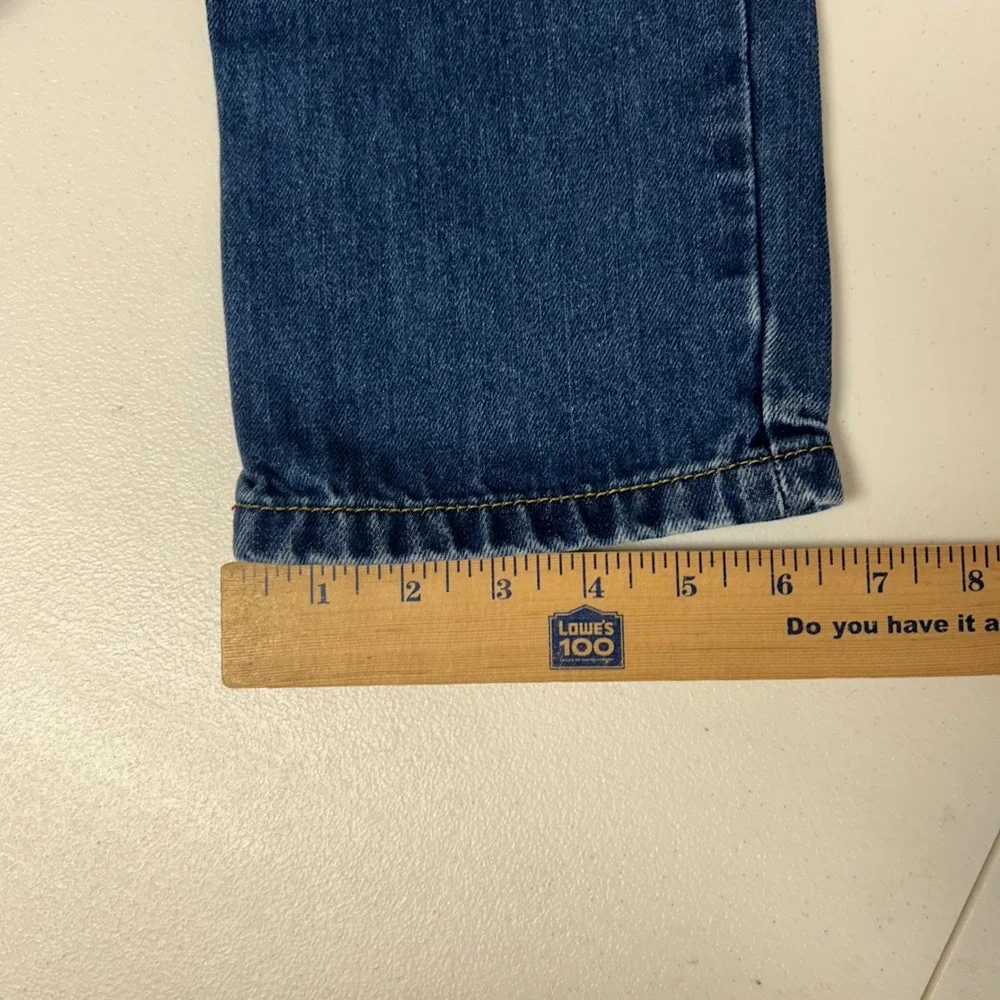 oodji Straight Leg Jeans Mens 30x32 Blue Medium Wash Button Fly